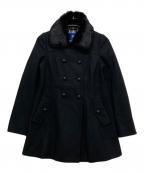 BURBERRY BLUE LABELバーバリー ブルー レーベル）の古着「ファー付コート」｜ブラック