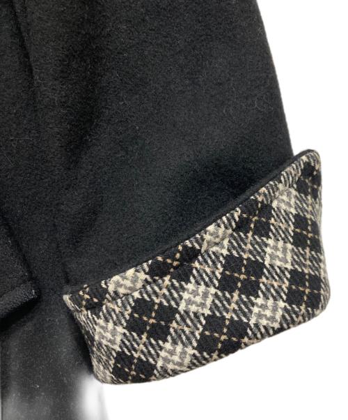 BURBERRY BLUE LABEL（バーバリー ブルー レーベル）BURBERRY BLUE LABEL (バーバリー ブルー レーベル) ファー付コート ブラック サイズ:38の古着・服飾アイテム