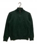 POLO RALPH LAURENポロ・ラルフローレン）の古着「ハーフジップニット」｜グリーン