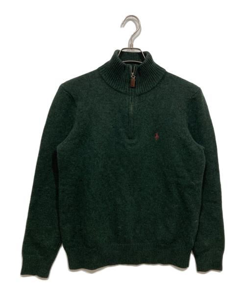 POLO RALPH LAUREN（ポロ・ラルフローレン）POLO RALPH LAUREN (ポロ・ラルフローレン) ハーフジップニット グリーン サイズ:Lの古着・服飾アイテム