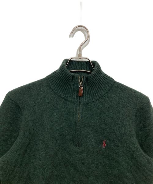POLO RALPH LAUREN（ポロ・ラルフローレン）POLO RALPH LAUREN (ポロ・ラルフローレン) ハーフジップニット グリーン サイズ:Lの古着・服飾アイテム