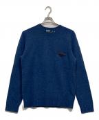 POLO RALPH LAURENポロ・ラルフローレン）の古着「エルボーパッチニット」｜ブルー