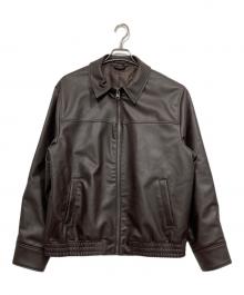 ZARA（ザラ）の古着「フェイクレザージャケット」｜ブラウン