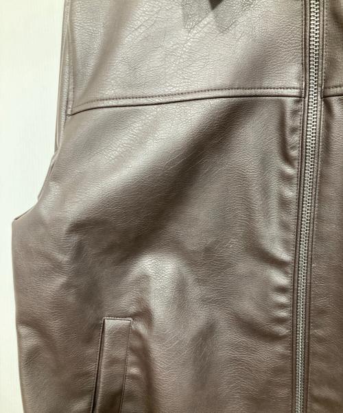 ZARA（ザラ）ZARA (ザラ) フェイクレザージャケット ブラウン サイズ:ＸＬの古着・服飾アイテム