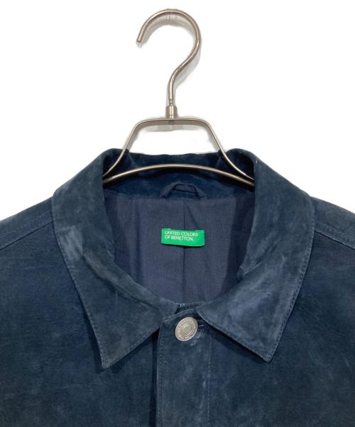 BENETTON（ベネトン）BENETTON (ベネトン) ピッグレザージャケット ネイビー サイズ:XLの古着・服飾アイテム