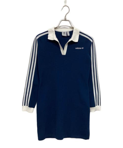 adidas（アディダス）adidas (アディダス) ニットポロワンピース ネイビー サイズ:Mの古着・服飾アイテム