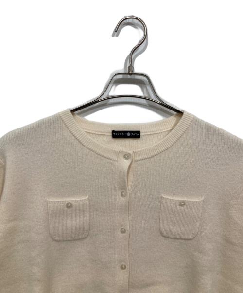TAKASHIMAYA（高島屋）TAKASHIMAYA (高島屋) カシミヤカーディガン ホワイト サイズ:3Lの古着・服飾アイテム