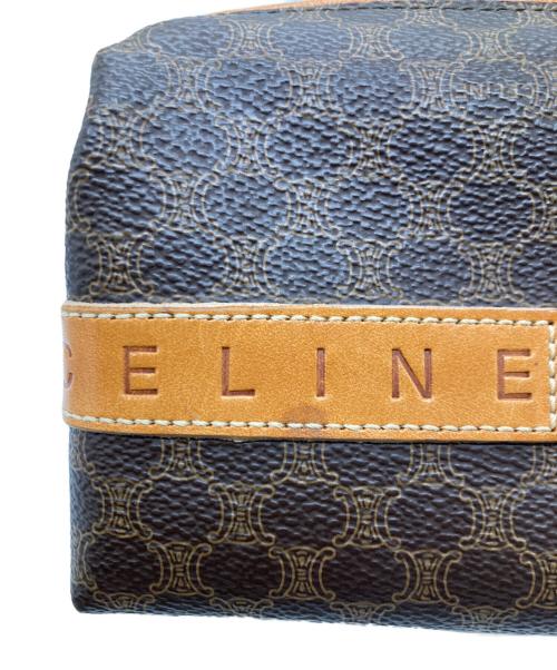 CELINE（セリーヌ）CELINE (セリーヌ) マカダム柄ヴィンテージコスメポーチ ブラウンの古着・服飾アイテム