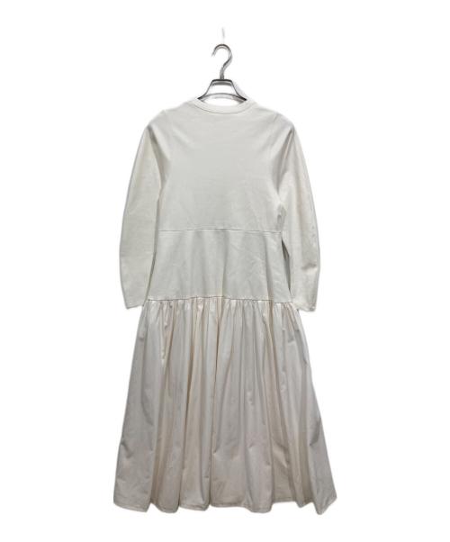 Adam et Rope（アダム エ ロペ）Adam et Rope (アダム エ ロペ) タフタコンビワンピース ホワイト サイズ:FREEの古着・服飾アイテム