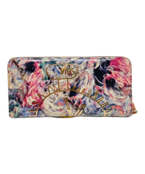 Vivienne Westwood（ヴィヴィアンウエストウッド）Vivienne Westwood (ヴィヴィアンウエストウッド) SIVA パテントレザー ラウンドファスナー長財布 マルチカラーの古着・服飾アイテム
