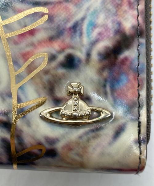 Vivienne Westwood（ヴィヴィアンウエストウッド）Vivienne Westwood (ヴィヴィアンウエストウッド) SIVA パテントレザー ラウンドファスナー長財布 マルチカラーの古着・服飾アイテム