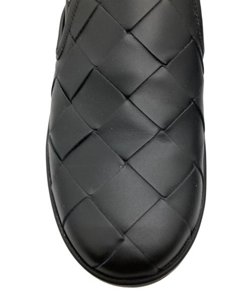 BOTTEGA VENETA（ボッテガベネタ）BOTTEGA VENETA (ボッテガベネタ) イントレチャートスリッポン ブラック サイズ:42 1/2の古着・服飾アイテム