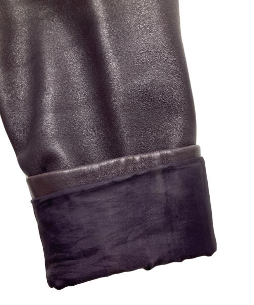 Calvin Klein（カルバンクライン）Calvin Klein (カルバンクライン) シングルレザージャケット パープル サイズ:4の古着・服飾アイテム