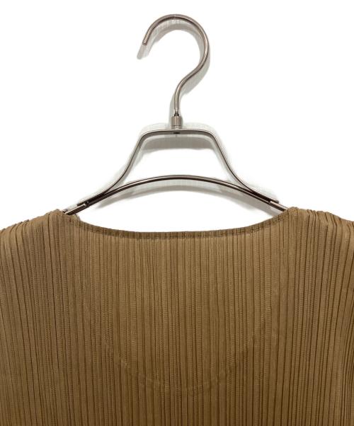 PLEATS PLEASE（プリーツプリーズ）PLEATS PLEASE (プリーツプリーズ) ノースリーブカットソー ブラウン サイズ:Mの古着・服飾アイテム