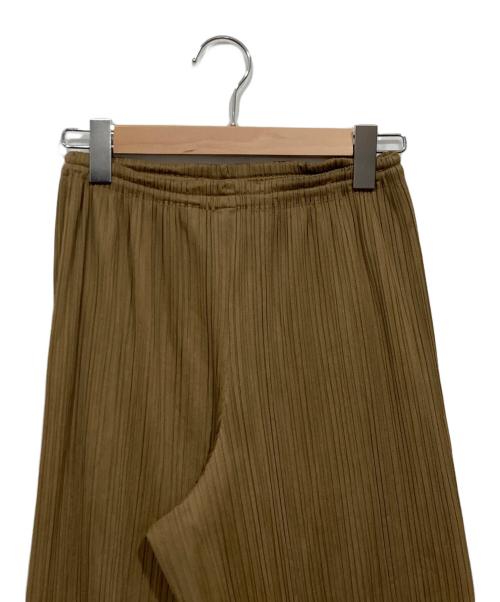 PLEATS PLEASE（プリーツプリーズ）PLEATS PLEASE (プリーツプリーズ) プリーツロングパンツ ブラウン サイズ:Sの古着・服飾アイテム
