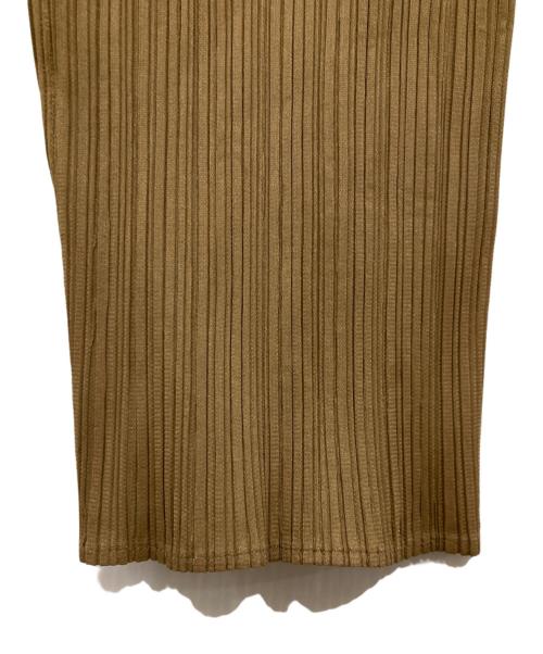 PLEATS PLEASE（プリーツプリーズ）PLEATS PLEASE (プリーツプリーズ) プリーツロングパンツ ブラウン サイズ:Sの古着・服飾アイテム
