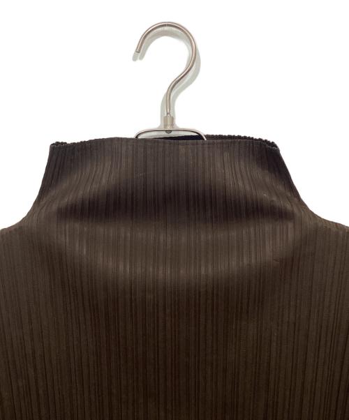 PLEATS PLEASE（プリーツプリーズ）PLEATS PLEASE (プリーツプリーズ) プリーツ長袖カットソー ブラウン サイズ:4の古着・服飾アイテム