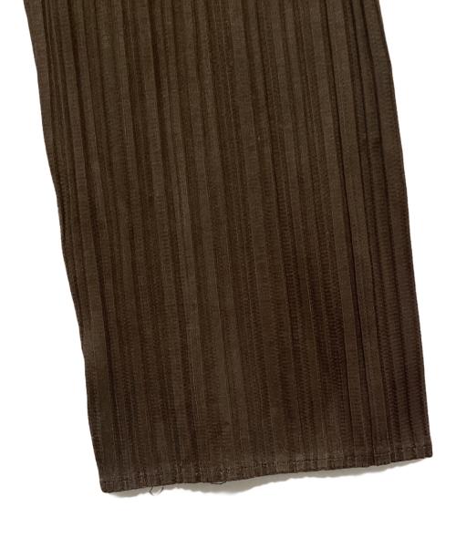 PLEATS PLEASE（プリーツプリーズ）PLEATS PLEASE (プリーツプリーズ) プリーツ長袖カットソー ブラウン サイズ:4の古着・服飾アイテム