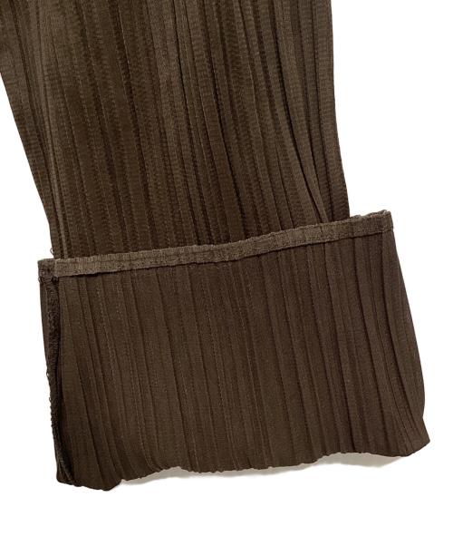PLEATS PLEASE（プリーツプリーズ）PLEATS PLEASE (プリーツプリーズ) プリーツ長袖カットソー ブラウン サイズ:4の古着・服飾アイテム