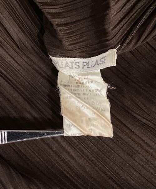 PLEATS PLEASE（プリーツプリーズ）PLEATS PLEASE (プリーツプリーズ) プリーツ長袖カットソー ブラウン サイズ:4の古着・服飾アイテム