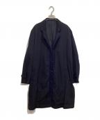 COMME des GARCONSコムデギャルソン）の古着「ニット 切替 コート」｜ネイビー