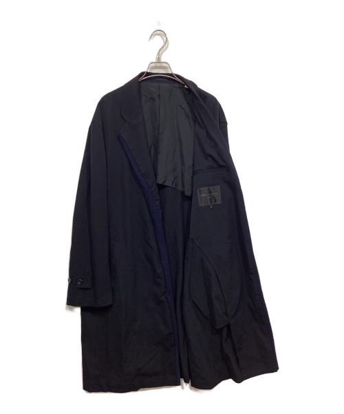 COMME des GARCONS（コムデギャルソン）COMME des GARCONS (コムデギャルソン) ニット 切替 コート ネイビー サイズ:Mの古着・服飾アイテム