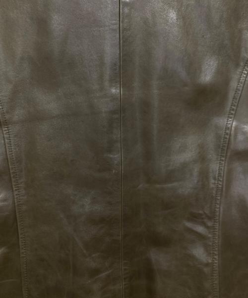 SCHAFFEN（シャッフェン）schaffen (シャッフェン) レザージャケット オリーブ サイズ:3の古着・服飾アイテム