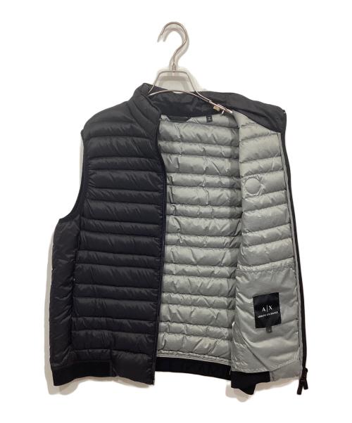 ARMANI EXCHANGE（アルマーニ エクスチェンジ）ARMANI EXCHANGE (アルマーニ エクスチェンジ) ダウンベスト ブラック サイズ:Lの古着・服飾アイテム