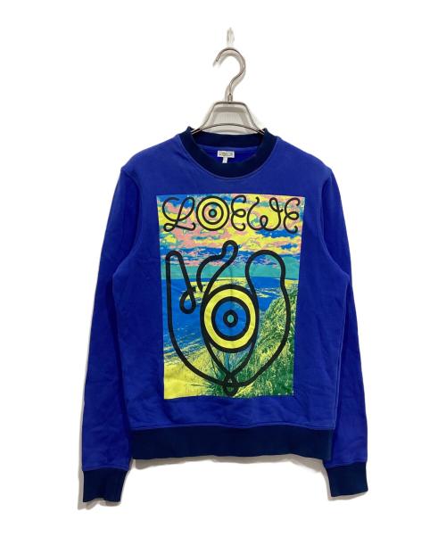 LOEWE（ロエベ）LOEWE (ロエベ) EYE Natureスクリーンプリント スウェット ブルー サイズ:XSの古着・服飾アイテム