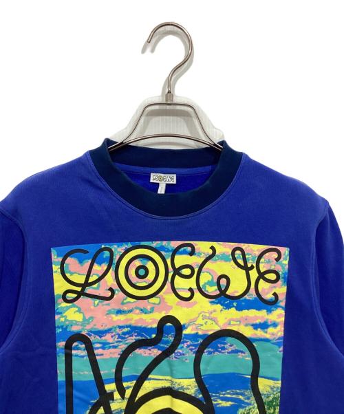 LOEWE（ロエベ）LOEWE (ロエベ) EYE Natureスクリーンプリント スウェット ブルー サイズ:XSの古着・服飾アイテム