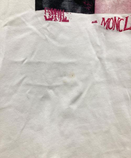 MONCLER（モンクレール）MONCLER (モンクレール) MAGLIA プリント 半袖Tシャツ ホワイト サイズ:Sの古着・服飾アイテム
