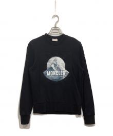 MONCLER（モンクレール）の古着「MAGLIA GIROCOLLO/ロゴクルーネックスウェット」｜ブラック