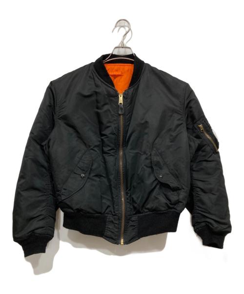 ALPHA（アルファ）ALPHA (アルファ) MA-1ジャケット ブラック サイズ:LARGEの古着・服飾アイテム