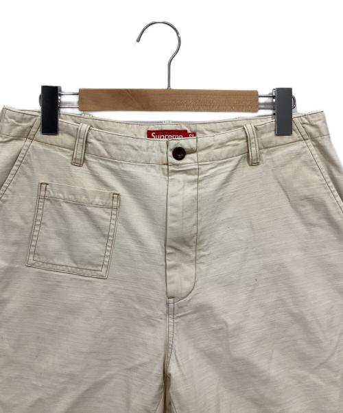 SUPREME（シュプリーム）SUPREME (シュプリーム) ショートワークパンツ アイボリー サイズ:W32の古着・服飾アイテム