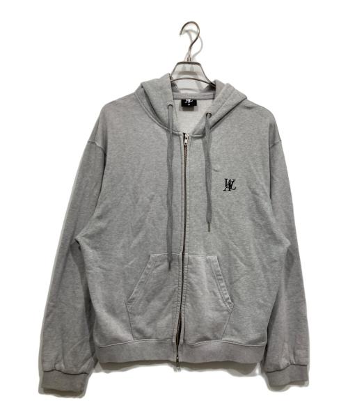 wooalong（ウアロン）wooalong (ウアロン) ジップパーカー グレー サイズ:Ｍの古着・服飾アイテム