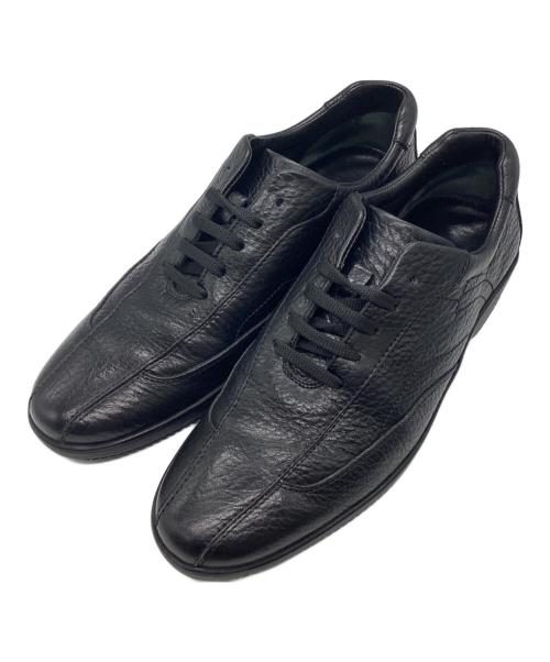Ferragamo（フェラガモ）Ferragamo (フェラガモ) レザースニーカー ブラック サイズ:7 1/2の古着・服飾アイテム