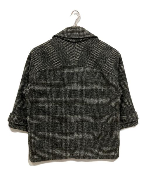 Spick and Span（スピック＆スパン）Spick and Span (スピック＆スパン) Wスライバーチェックハーフコート グレー サイズ:36の古着・服飾アイテム