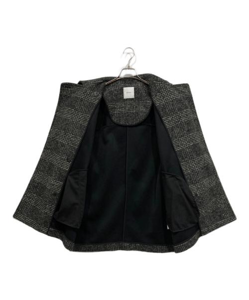 Spick and Span（スピック＆スパン）Spick and Span (スピック＆スパン) Wスライバーチェックハーフコート グレー サイズ:36の古着・服飾アイテム