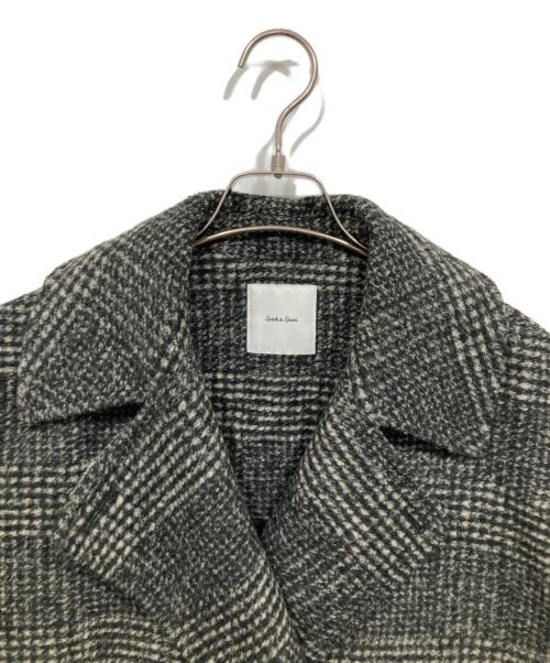 Spick and Span（スピック＆スパン）Spick and Span (スピック＆スパン) Wスライバーチェックハーフコート グレー サイズ:36の古着・服飾アイテム