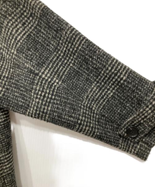Spick and Span（スピック＆スパン）Spick and Span (スピック＆スパン) Wスライバーチェックハーフコート グレー サイズ:36の古着・服飾アイテム