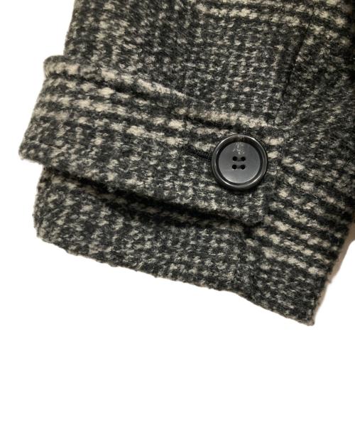 Spick and Span（スピック＆スパン）Spick and Span (スピック＆スパン) Wスライバーチェックハーフコート グレー サイズ:36の古着・服飾アイテム