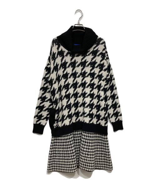 BLUE LABEL CRESTBRIDGE（ブルーレーベルクレストブリッジ）BLUE LABEL CRESTBRIDGE (ブルーレーベルクレストブリッジ) 長袖ワンピース ブラック サイズ:38の古着・服飾アイテム