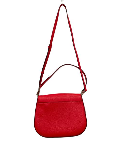 Kate Spade（ケイトスペード）Kate Spade (ケイトスペード) レイラミディアムフラップショルダーバッグ レッドの古着・服飾アイテム
