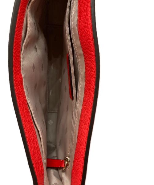 Kate Spade（ケイトスペード）Kate Spade (ケイトスペード) レイラミディアムフラップショルダーバッグ レッドの古着・服飾アイテム