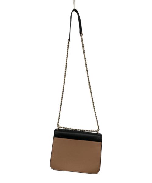 Kate Spade（ケイトスペード）Kate Spade (ケイトスペード) チェーンショルダーバッグ ブラック×ベージュの古着・服飾アイテム
