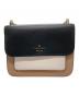 Kate Spade（ケイトスペード）の古着「チェーンショルダーバッグ」｜ブラック×ベージュ