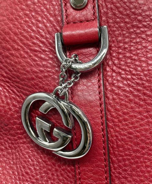 GUCCI（グッチ）GUCCI (グッチ) インターロッキング2WAYショルダーバッグ レッドの古着・服飾アイテム