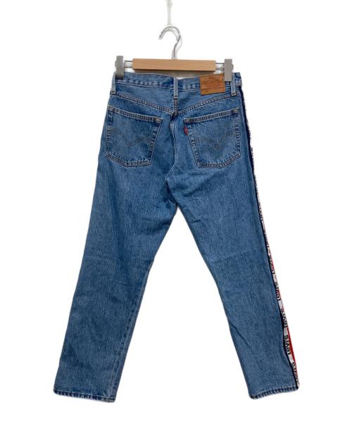 LEVI'S（リーバイス）LEVI'S (リーバイス) クロップドラインデニムパンツ ブルー サイズ:W27L26の古着・服飾アイテム