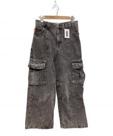 9090（9090）の古着「ケミカルカーゴデニムパンツ / Chemical Cargo Denim」｜グレー