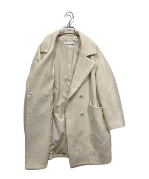 Lily Brown（リリーブラウン）Lily Brown (リリーブラウン) embroideryコクーンコート ホワイト サイズ:ONE SIZEの古着・服飾アイテム